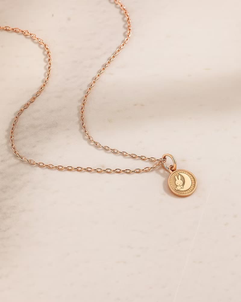 【Pinkoi x miffy】米菲雙面項鏈 月亮與星星的浪漫故事