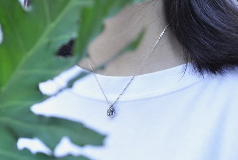 二毛銀【花與草系列─橡實小房子-項鍊】銀
