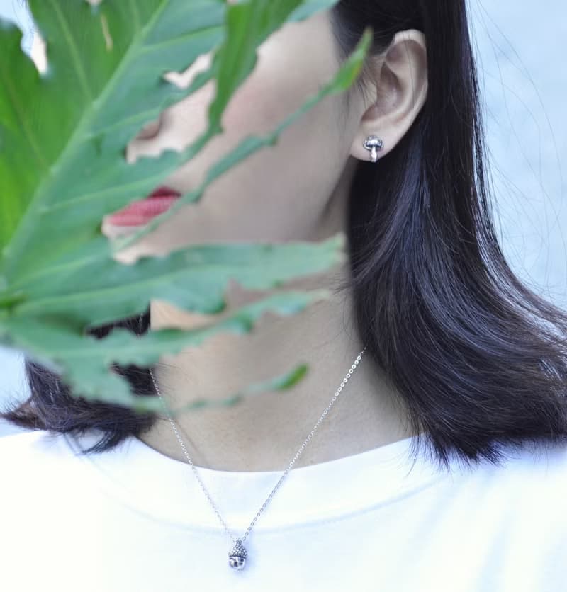 二毛銀【花與草系列─橡實小房子-項鍊】銀