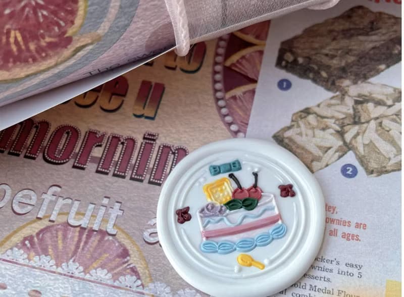 甜品蛋糕系列 火漆封蠟印章手帳 Wax seal