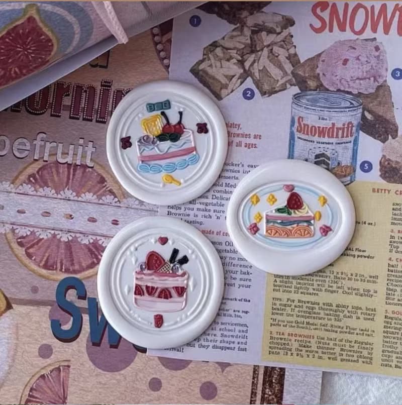 甜品蛋糕系列 火漆封蠟印章手帳 Wax seal