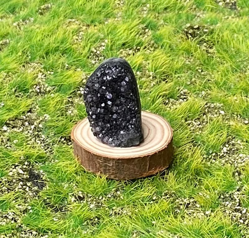 小小能量擺件-天然小小迷你滿天星紫晶鎮 紫水晶 辦公室 療癒