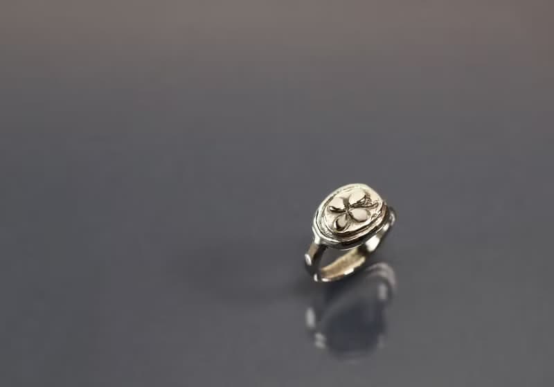 拓印系列-幸運草925銀戒