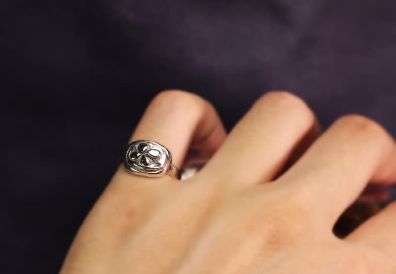 拓印系列-幸運草925銀戒