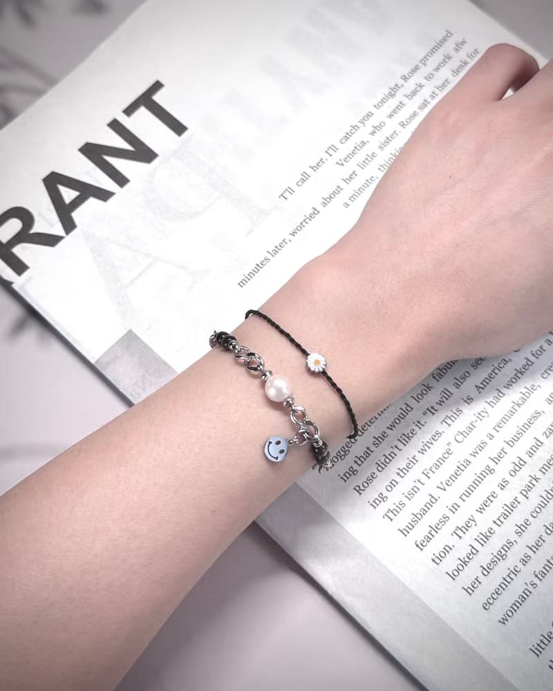 希冀・淡水珍珠中性手鍊 - 醫療鋼配飾/淡水珍珠/金曜石