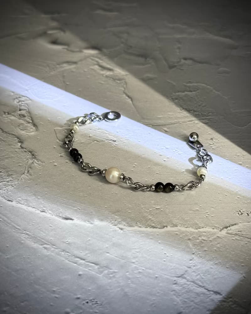 希冀・淡水珍珠中性手鍊 - 醫療鋼配飾/淡水珍珠/金曜石