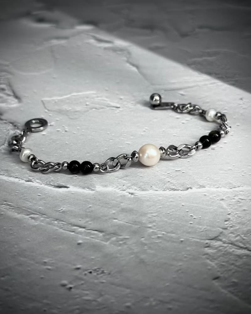 希冀・淡水珍珠中性手鍊 - 醫療鋼配飾/淡水珍珠/金曜石