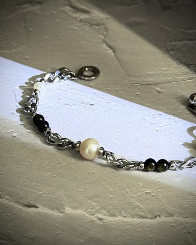 希冀・淡水珍珠中性手鍊 - 醫療鋼配飾/淡水珍珠/金曜石