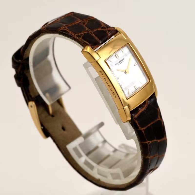 Burberry クォーツ 女性用腕時計 21mm タンク型 ゴールド 5420-H30687 ボックス付き 手錶 古董錶