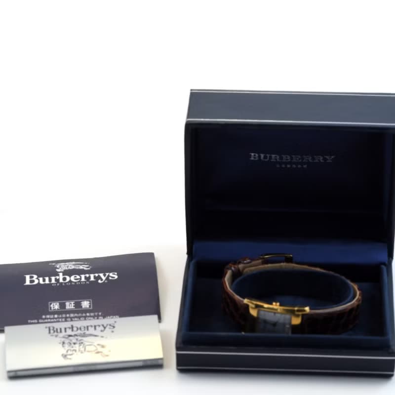 Burberry クォーツ 女性用腕時計 21mm タンク型 ゴールド 5420-H30687 ボックス付き 手錶 古董錶
