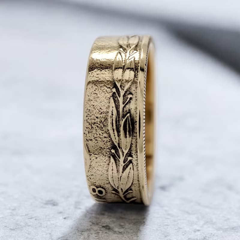 Coin Ring Chile, Chile Man Ring, Male Ring Chile, Coin Ring Chile Peso