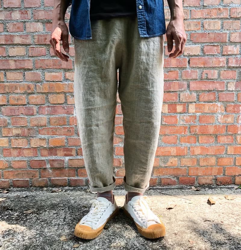 男孩也可穿的 厚磅雨露麻小管褲