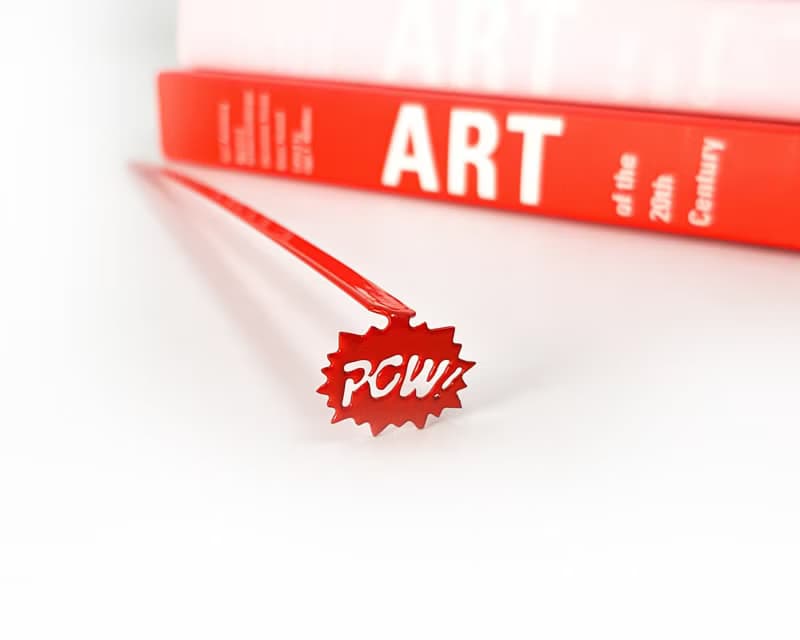 Metal Book Bookmark Speech Bubble Pow / Comic style Present for book lover //