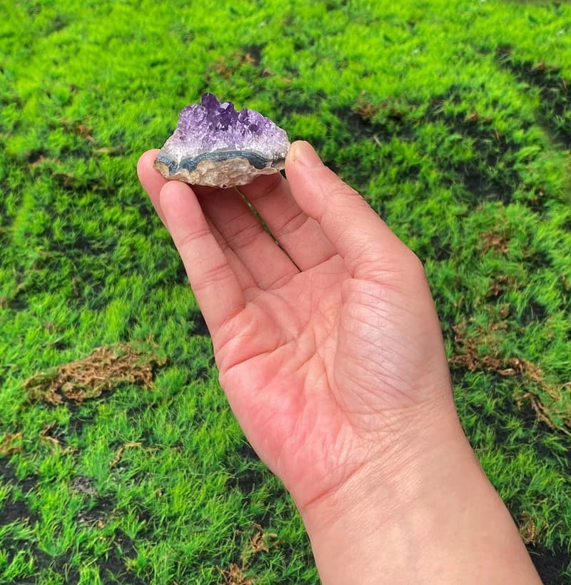能量擺飾-天然原皮原礦幾何紫晶簇 紫水晶 財運水晶 快速出貨