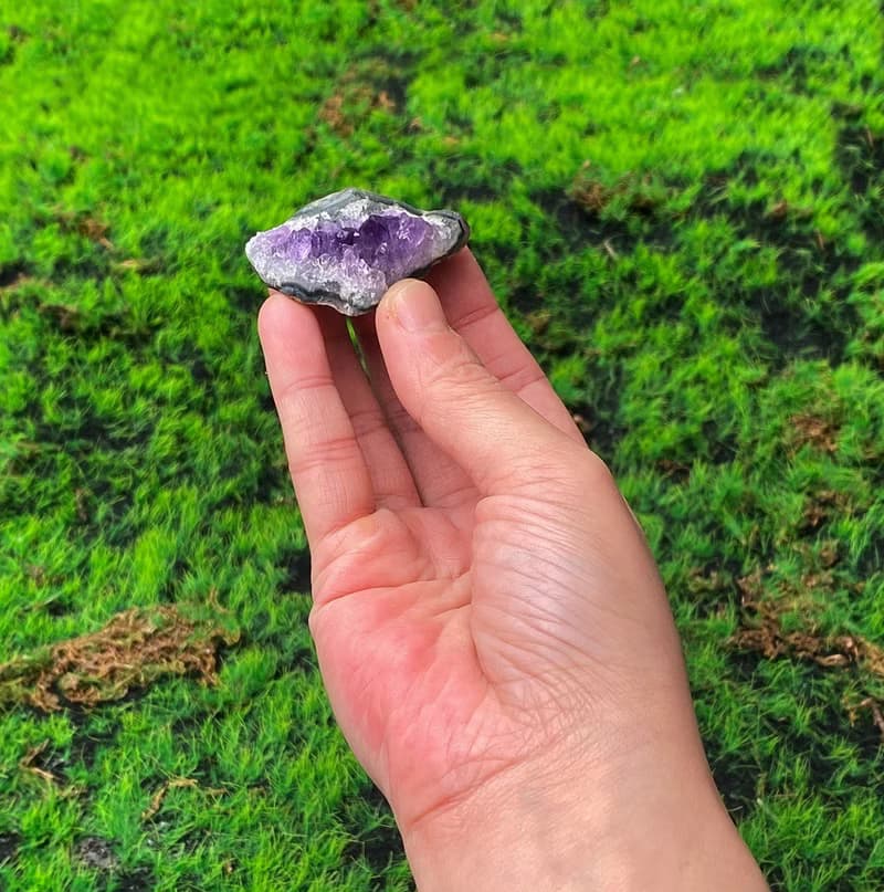 能量擺飾-天然原皮原礦幾何紫晶簇 紫水晶 財運水晶 快速出貨
