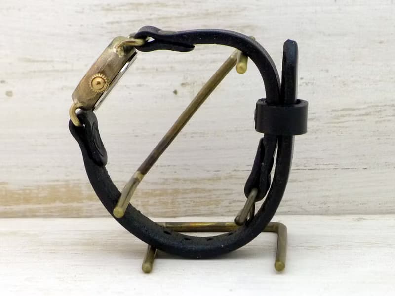 倭ノ刻零  漢数字インデックス 24mm甲丸ケースBrass 手作り腕時計 HandCraftWatch 382