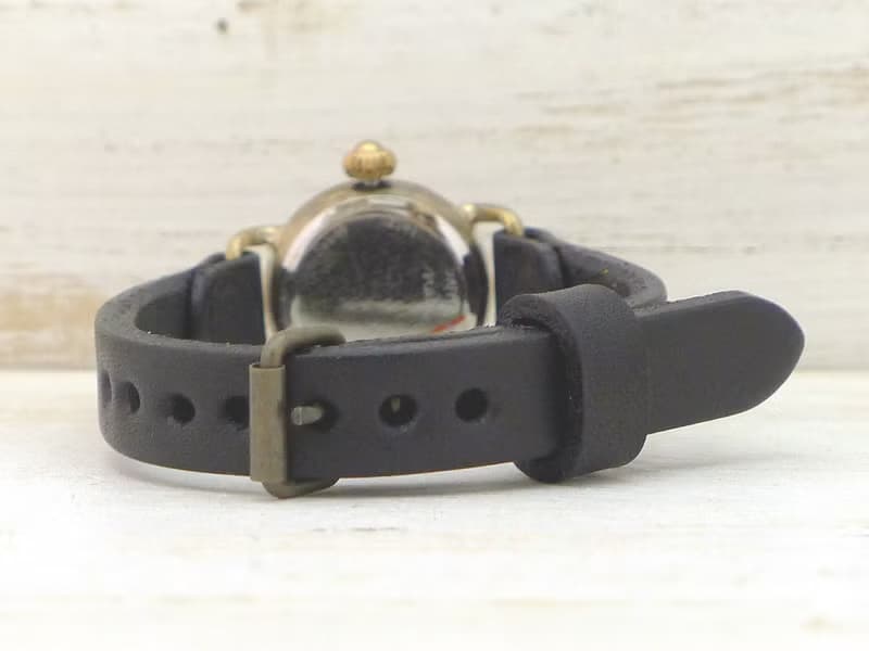 倭ノ刻零  漢数字インデックス 24mm甲丸ケースBrass 手作り腕時計 HandCraftWatch 382