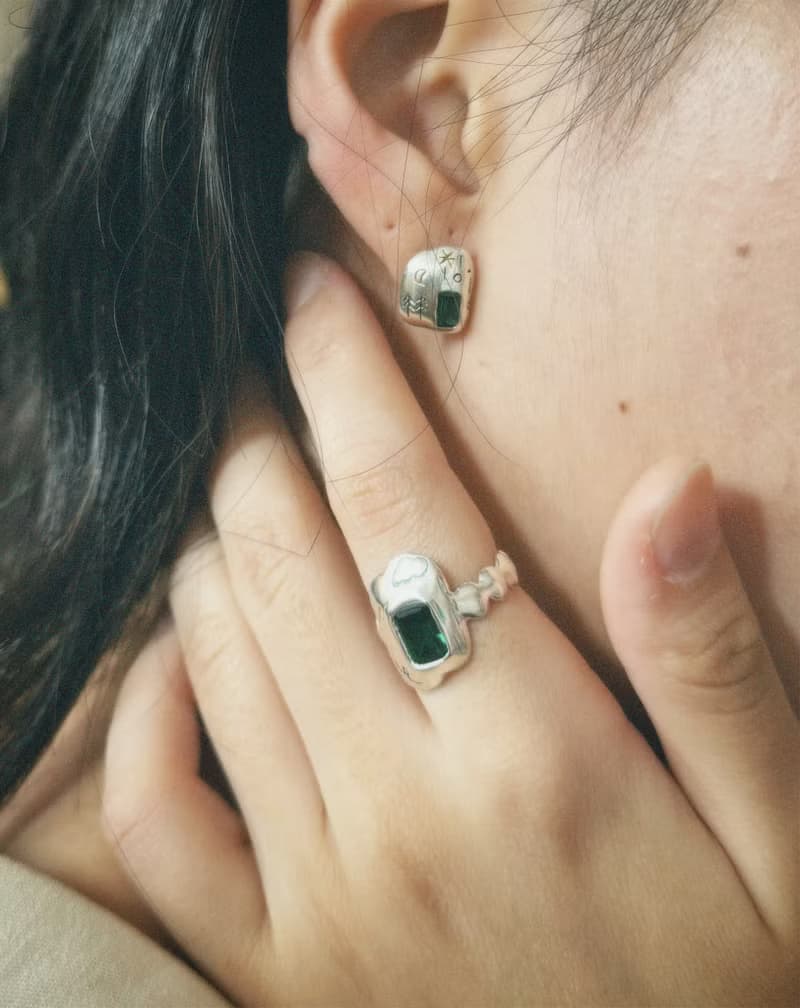 lucky pebble earrings