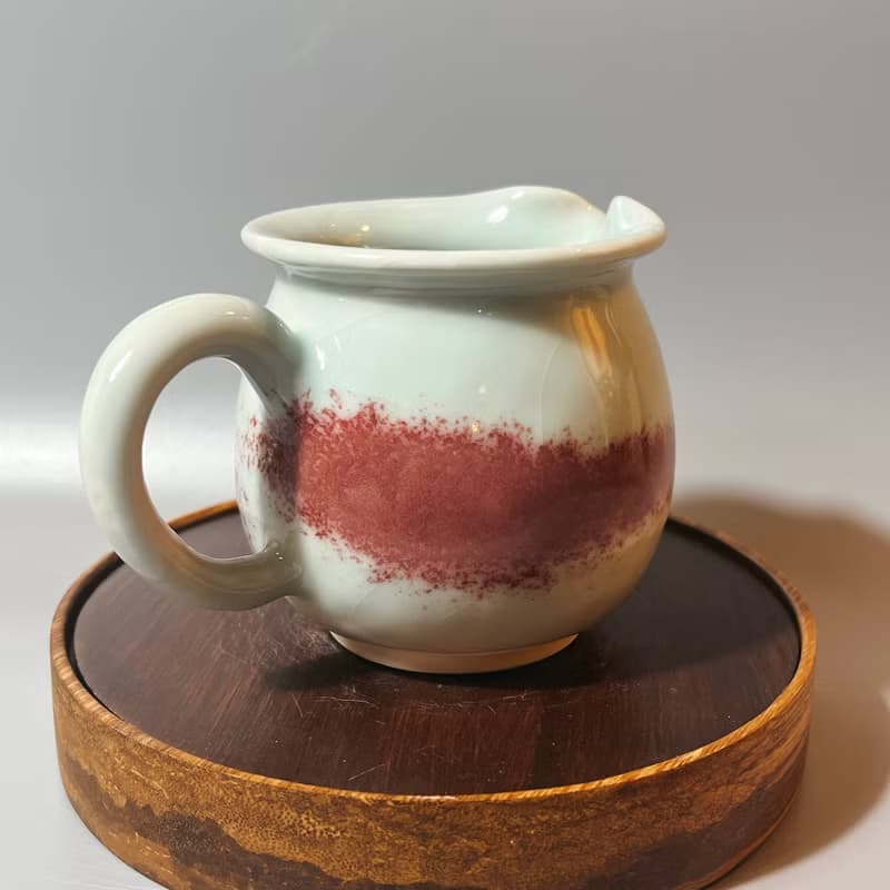 溫潤天青銅紅正把茶海 / 極品青瓷 / 小平凡手作