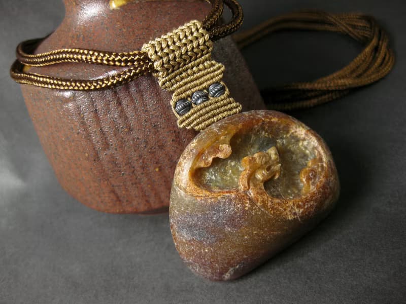 項鍊 古典編織－光耀雲龍 青白玉/氣勢如虹大器設計/