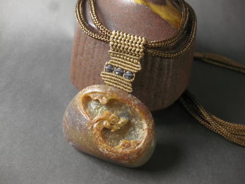 項鍊 古典編織－光耀雲龍 青白玉/氣勢如虹大器設計/