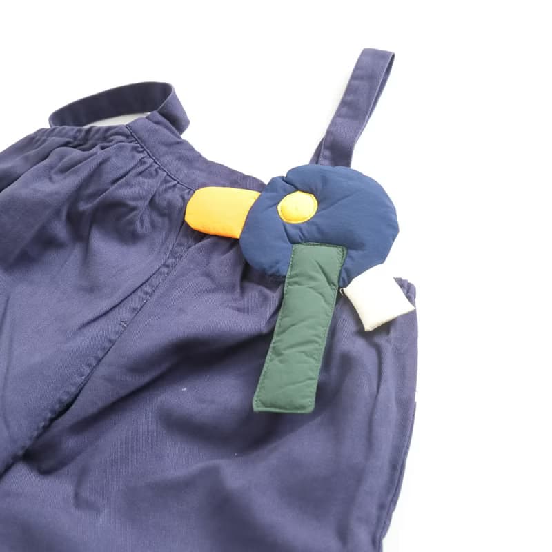 BIR童裝 | 插畫風吊帶褲 (黃/寶藍)