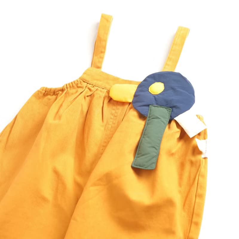 BIR童裝 | 插畫風吊帶褲 (黃/寶藍)