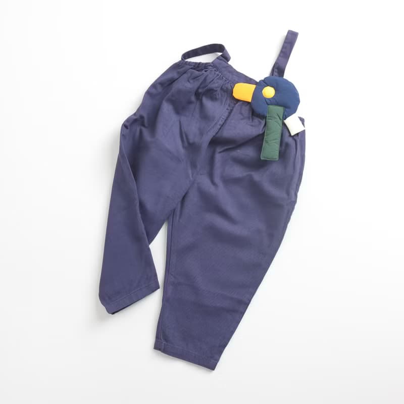 BIR童裝 | 插畫風吊帶褲 (黃/寶藍)