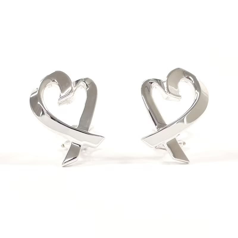 【日本直送 中古美品】ティファニー TIFFANY&Co. イヤリング ラビングハート パロマピカソ シルバー925 アクセサリー 新品仕上げ済み