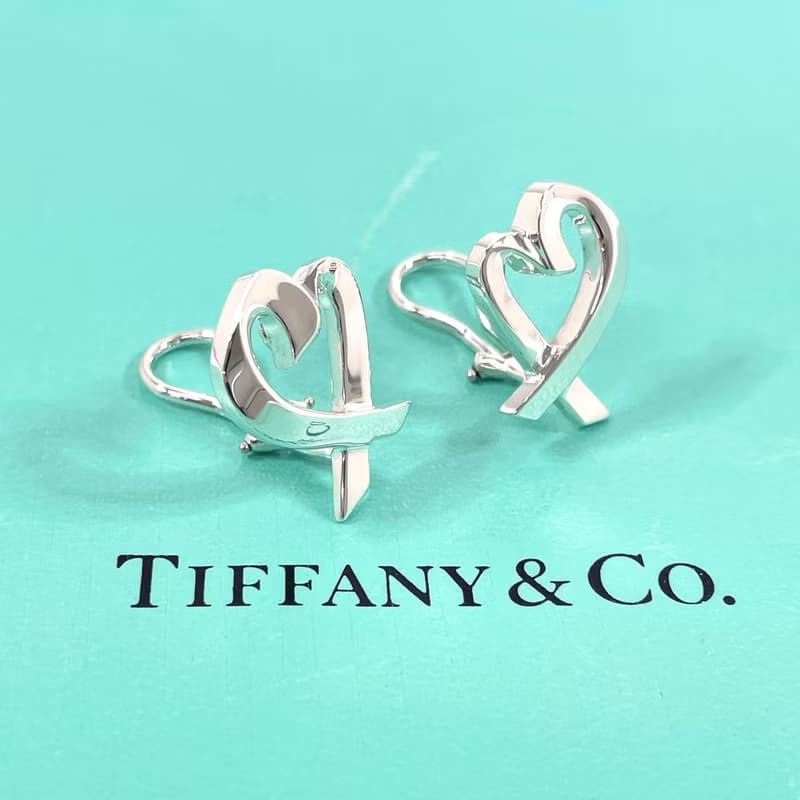 【日本直送 中古美品】ティファニー TIFFANY&Co. イヤリング ラビングハート パロマピカソ シルバー925 アクセサリー 新品仕上げ済み