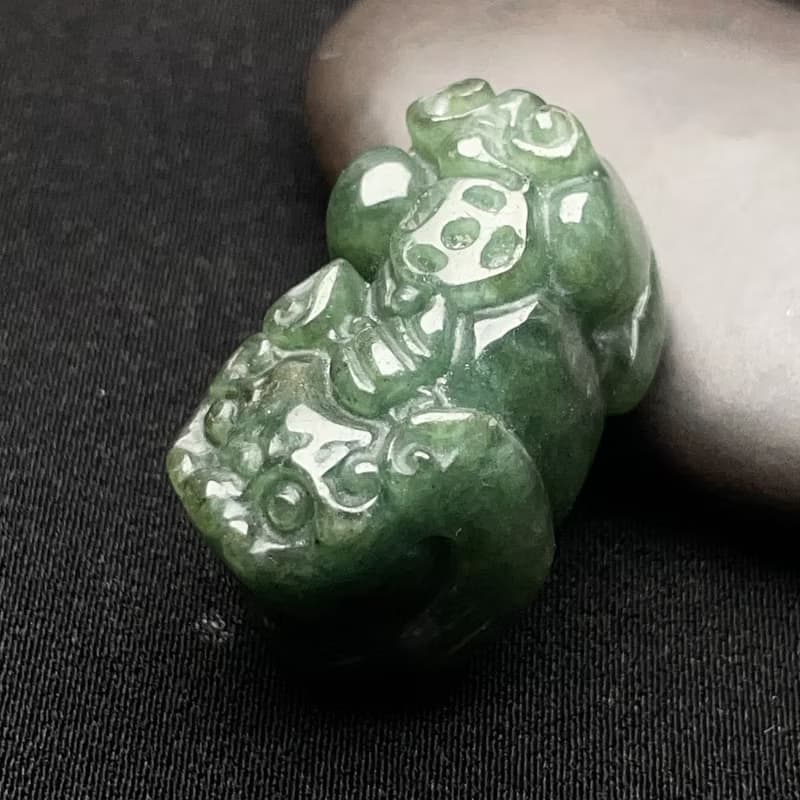 冰糯綠翡翠貔貅 | 天然緬甸玉翡翠A貨|送禮