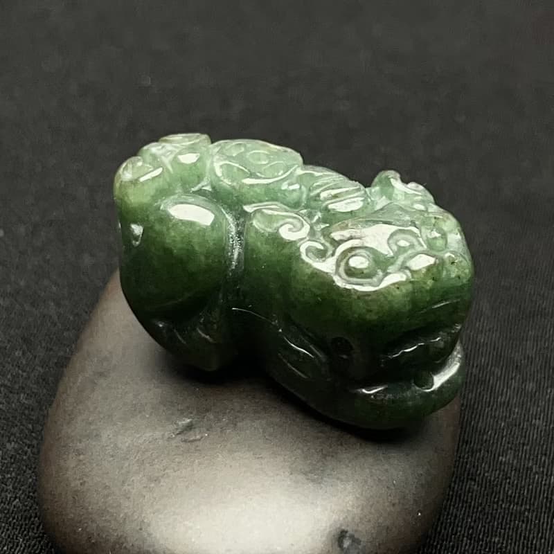 冰糯綠翡翠貔貅 | 天然緬甸玉翡翠A貨|送禮