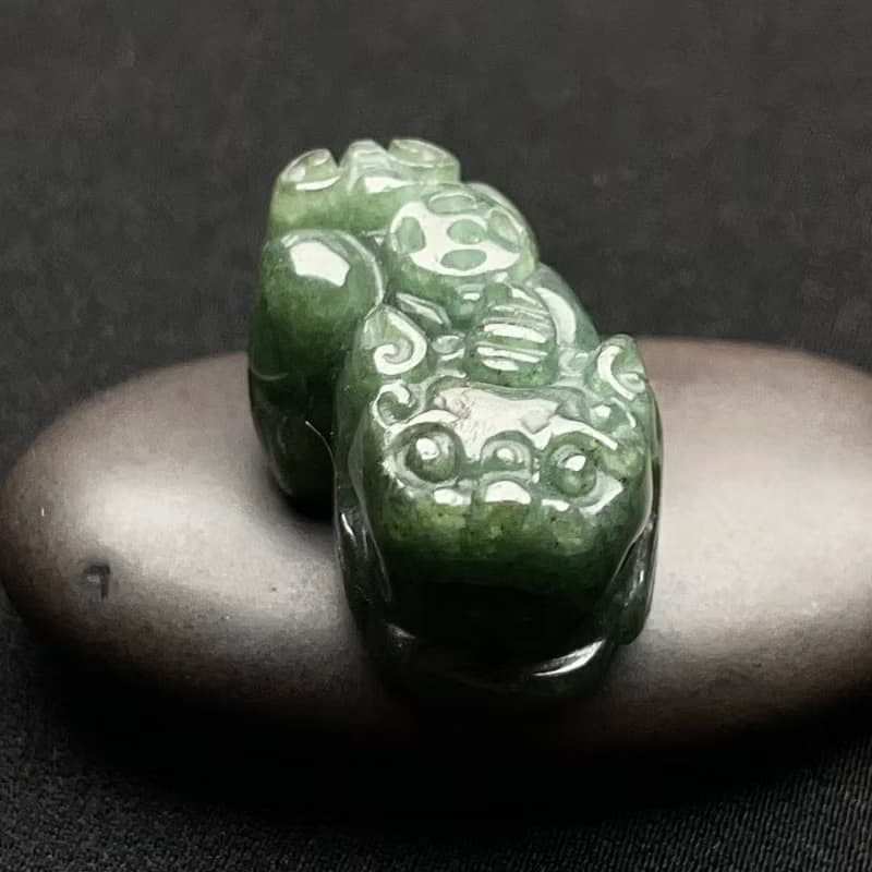 冰糯綠翡翠貔貅 | 天然緬甸玉翡翠A貨|送禮