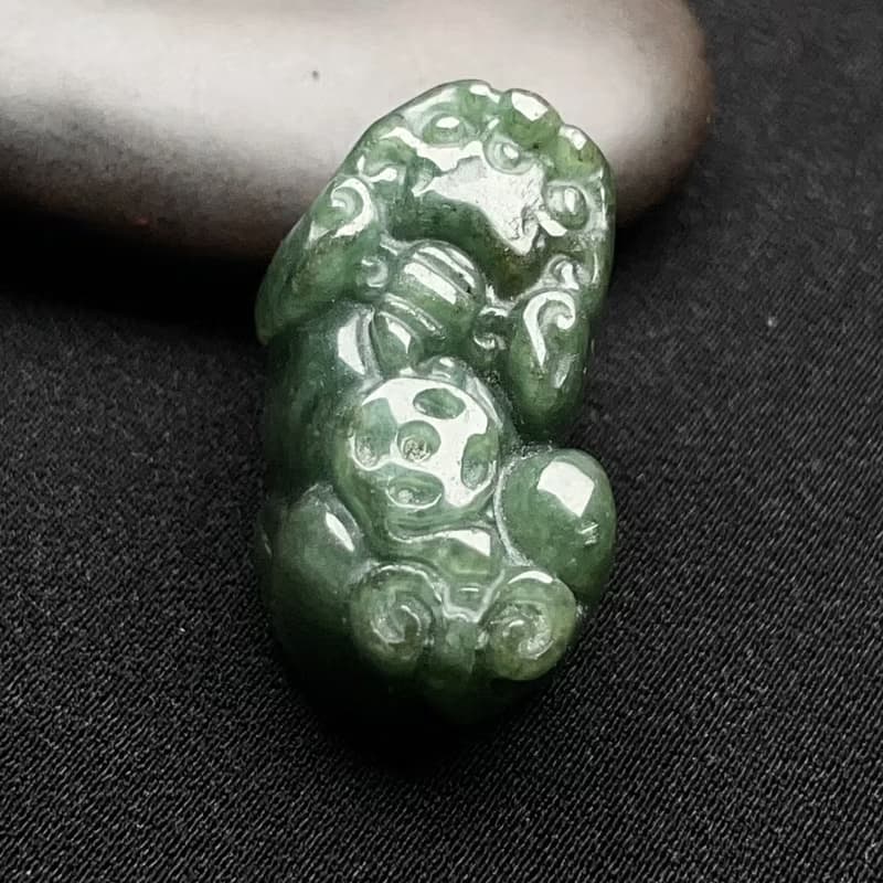 冰糯綠翡翠貔貅 | 天然緬甸玉翡翠A貨|送禮
