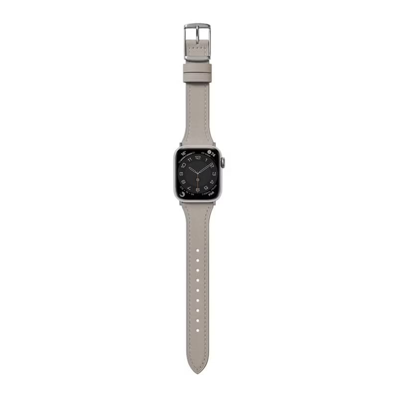 Apple Watch 銀河灰 平紋珍藏 真皮 皮革 手錶 錶帶