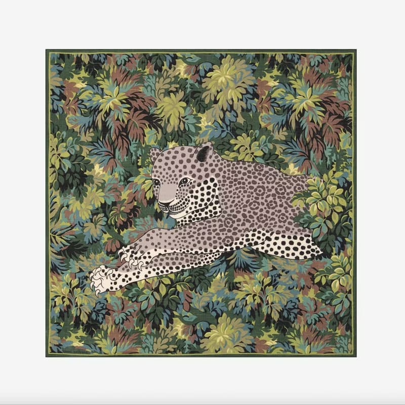 【INOUI EDITIONS】MIKE 羊絨真絲方巾100 - 卡其