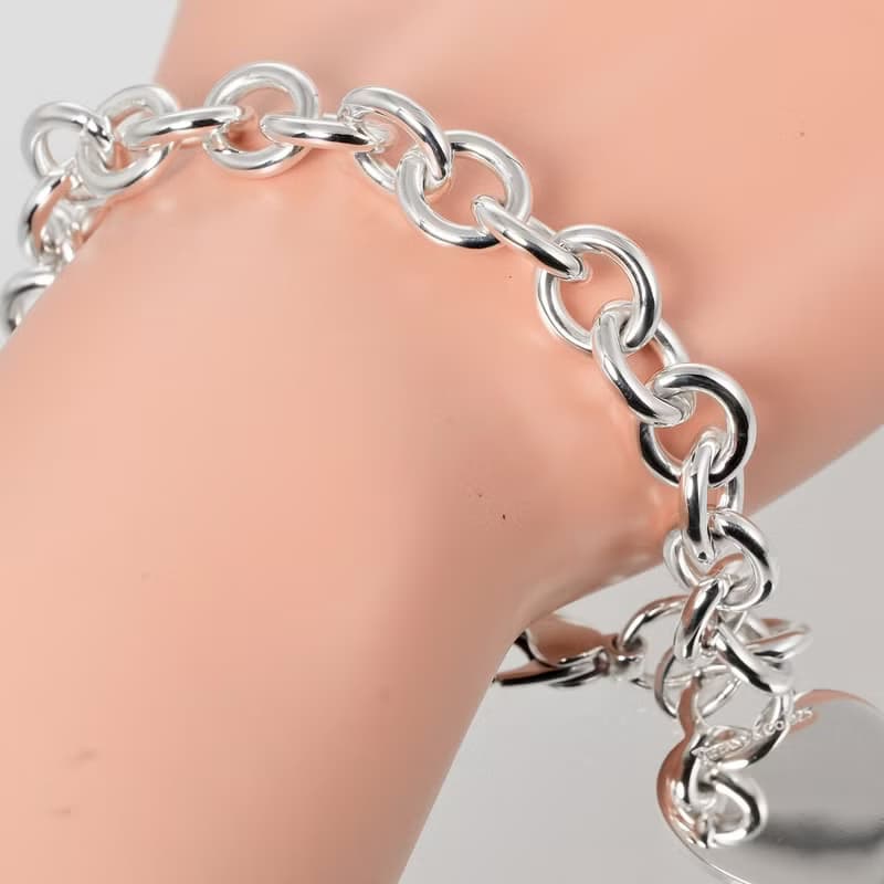 【日本直送】ティファニー リターントゥ ティファニー ハートタグ ブレスレット シルバー925 ハート 約35.66g【中古】A-ランク