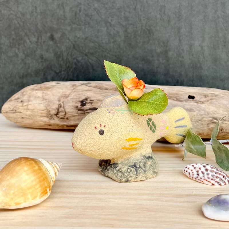 A Lu 魚兒陶花器/擴香器/禮物/手作手繪 高砂陶土 原創僅此一件