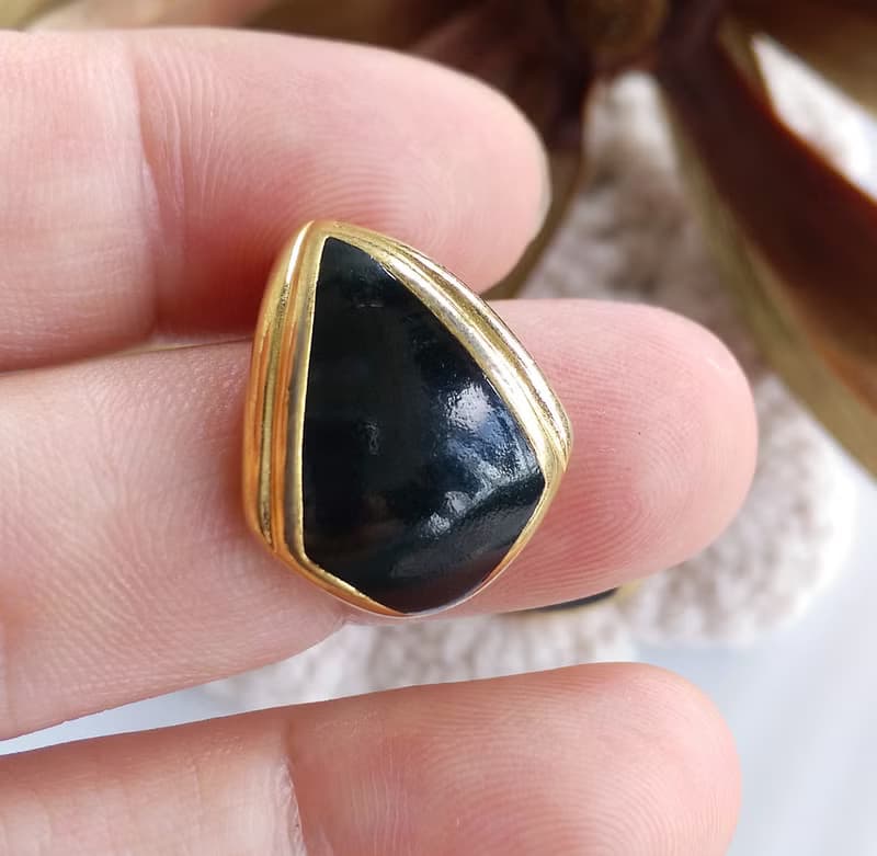 Vintage Jewelry 西洋古董飾品 MONET 知性 黑色調 針式耳環
