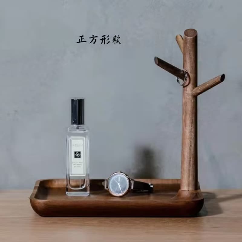 鑰匙收納擺件 玄關桌面收納 黑胡桃木 + 黃銅 6款