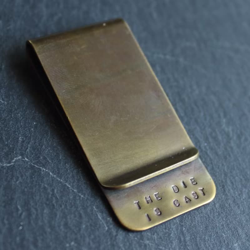 黃銅錢夾 Quote Money Clip-Quotes-