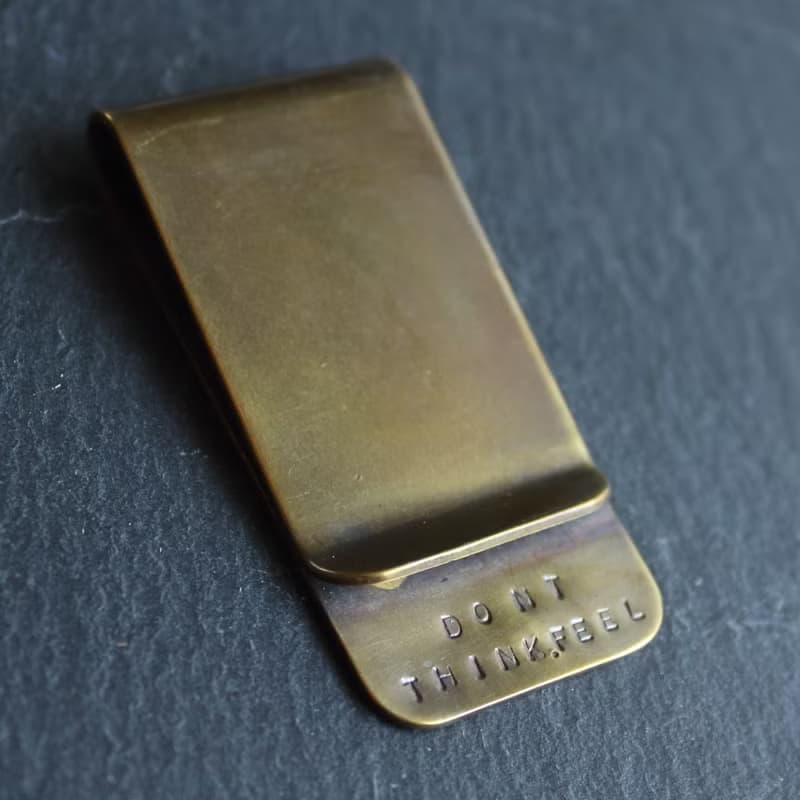 黃銅錢夾 Quote Money Clip-Quotes-