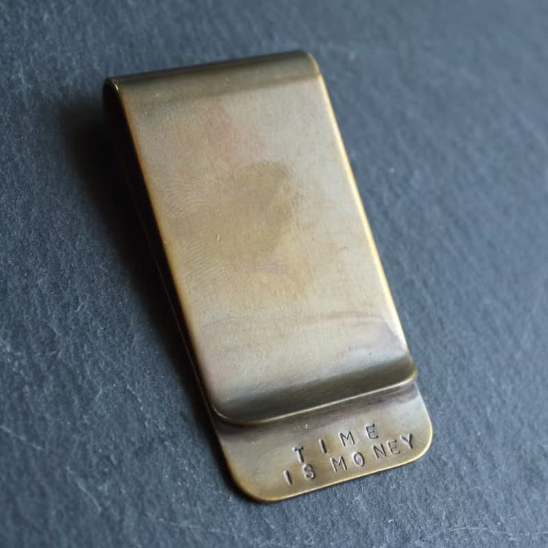 黃銅錢夾 Quote Money Clip-Quotes-