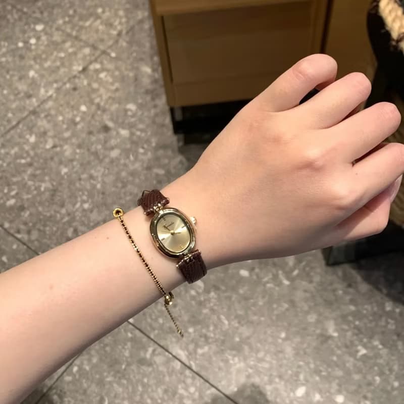 YuanPearl高級三件套禮物套裝復古手鐲吊墜手錶小眾設計中古