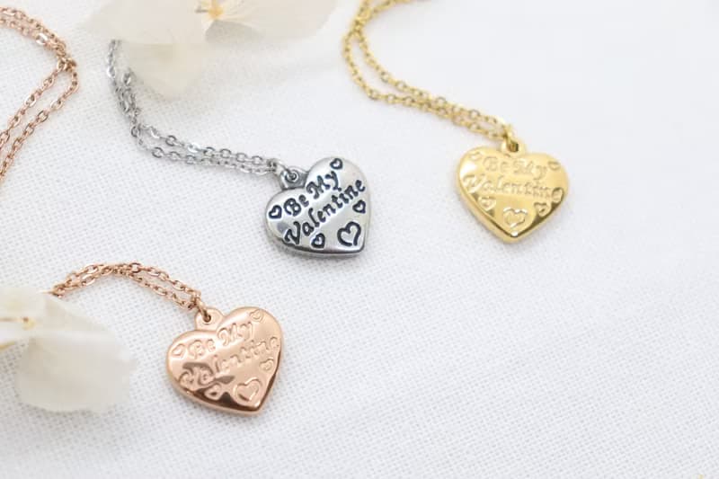 (Surgical Steel) Love Struck Heart Necklace Valentine's Day Gift for Her