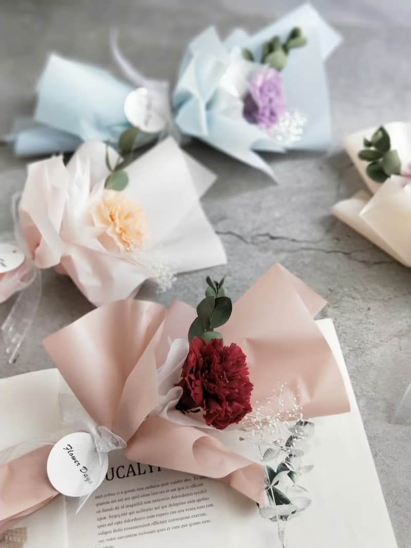 韓式花束-單朵康乃馨花束 永生畢業花束情人節畢業 老師禮物