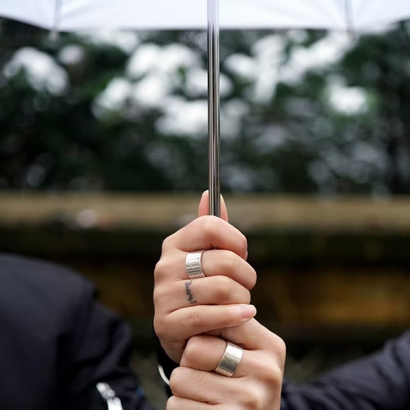 王羲之般若波羅蜜多心經戒指 VISHI未時足銀開口男女中式傳統佛學