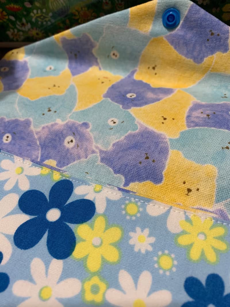 文青風環保筷袋 ~ 花中精靈 抒壓藍 收納 手作餐具袋