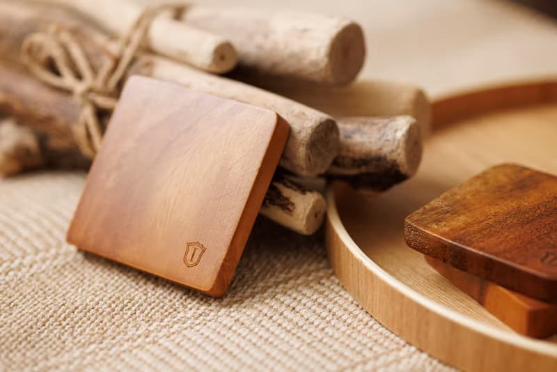 Islandoffer島嶼製作 胡桃木方形整木杯墊 隔熱墊餐墊 (一件)