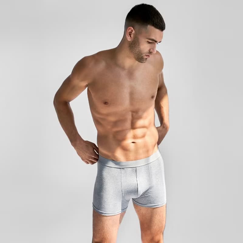 Bread & Boxers 三件組 有機棉男用四角內褲 - 黑/灰/深藍